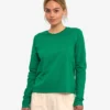 Damen-Bio-T-Shirt mit langen Ärmeln – Kellygrün