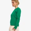 Damen-Bio-T-Shirt mit langen Ärmeln – Kellygrün
