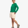 Damen-Bio-T-Shirt mit langen Ärmeln – Kellygrün