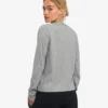 Damen-Bio-T-Shirt mit langen Ärmeln – Meliertgrau