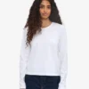 Damen-Bio-T-Shirt mit langen Ärmeln – Optisches Weiß