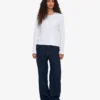 Damen-Bio-T-Shirt mit langen Ärmeln – Optisches Weiß