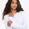 Damen-Bio-T-Shirt mit langen Ärmeln – Optisches Weiß