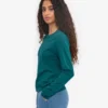 Damen-Bio-T-Shirt mit langen Ärmeln – Ozeangrün
