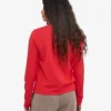 Damen-Bio-T-Shirt mit langen Ärmeln – Red Tangerine