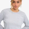 Damen-Bio-T-Shirt mit langen Ärmeln – Snow Melange