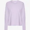 Damen-Bio-T-Shirt mit langen Ärmeln – Soft Lavender