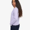 Damen-Bio-T-Shirt mit langen Ärmeln – Soft Lavender