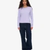 Damen-Bio-T-Shirt mit langen Ärmeln – Soft Lavender