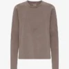 Damen-Bio-T-Shirt mit langen Ärmeln – verblasstes Khaki
