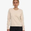 Damen-Bio-T-Shirt mit langen Ärmeln – verblasstes Khaki