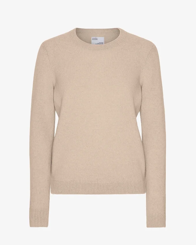 Damen Classic Crew-Socken aus Merinowolle – Elfenbeinweiß