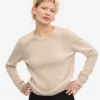 Damen Classic Crew-Socken aus Merinowolle – Elfenbeinweiß