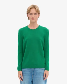 Damen Classic Merinowolle-Shirt – Kellygrün