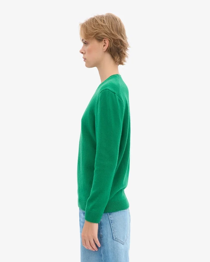 Damen Classic Merinowolle-Shirt – Kellygrün