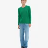 Damen Classic Merinowolle-Shirt – Kellygrün