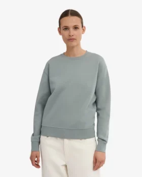 Damen Classic Organic Bio-Crew – Stahlblau