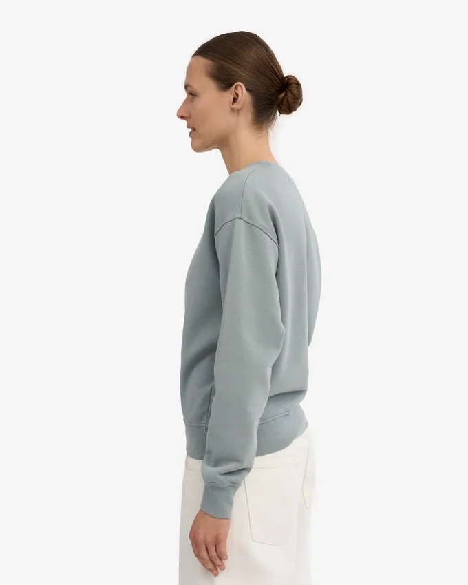 Damen Classic Organic Bio-Crew – Stahlblau