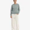 Damen Classic Organic Bio-Crew – Stahlblau