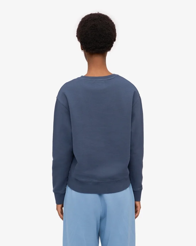 Damen Classic Organic Bio-Pullover – Petrolblau