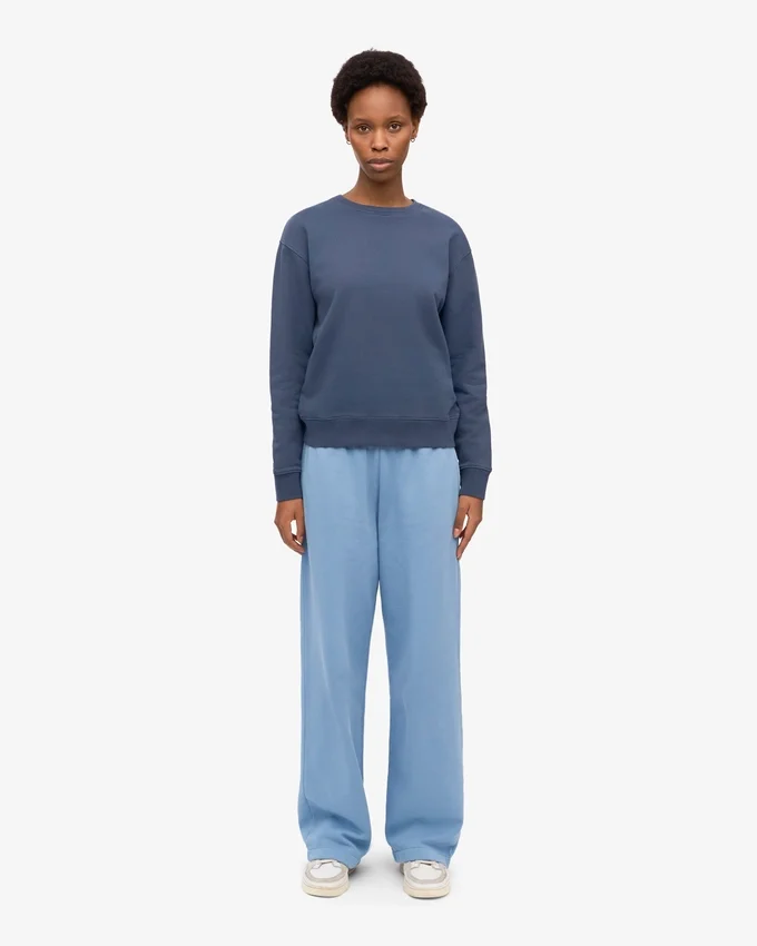 Damen Classic Organic Bio-Pullover – Petrolblau