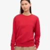 Damen Classic Organic Bio-Pullover – Scharlachrot
