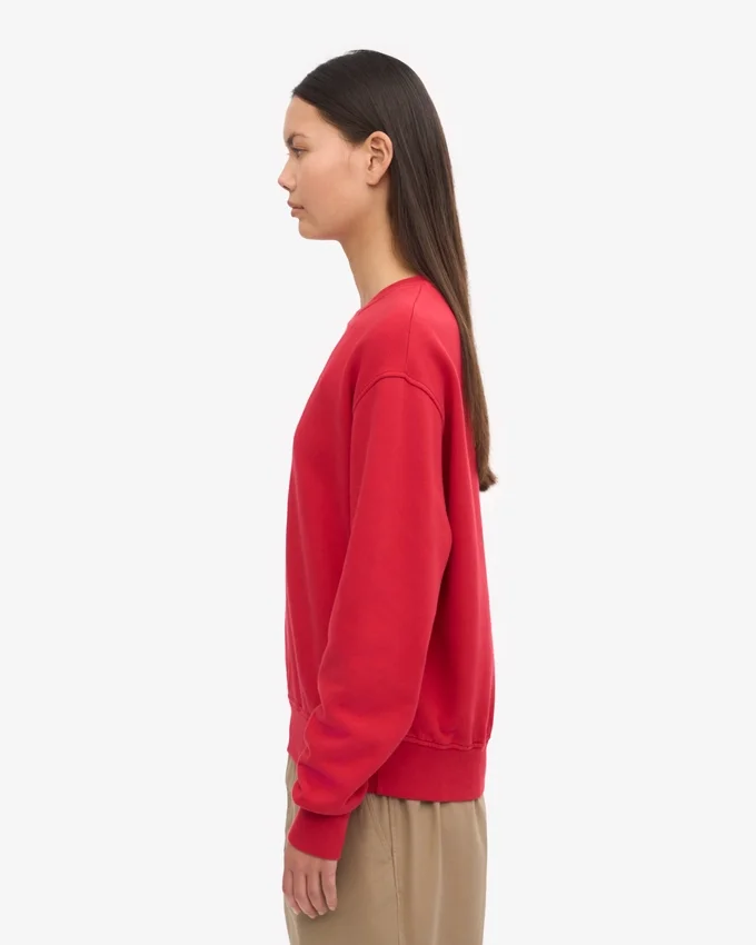Damen Classic Organic Bio-Pullover – Scharlachrot