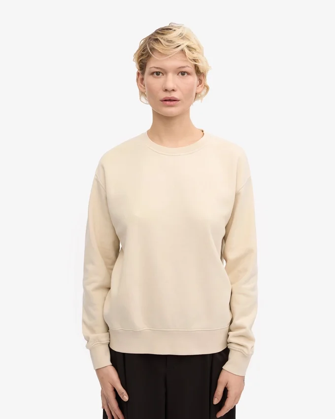 Damen Classic Organic Crew – Elfenbeinweiß
