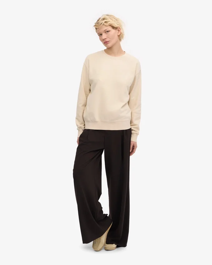 Damen Classic Organic Crew – Elfenbeinweiß