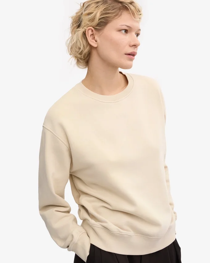 Damen Classic Organic Crew – Elfenbeinweiß