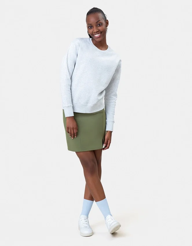 Damen Classic Organic Crew – Jägergrün
