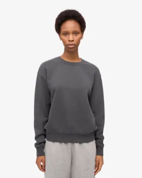 Damen Classic Organic Crew – Lavagrau