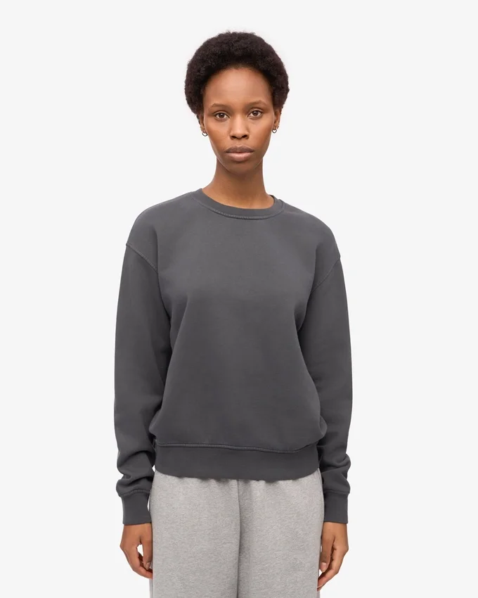 Damen Classic Organic Crew – Lavagrau