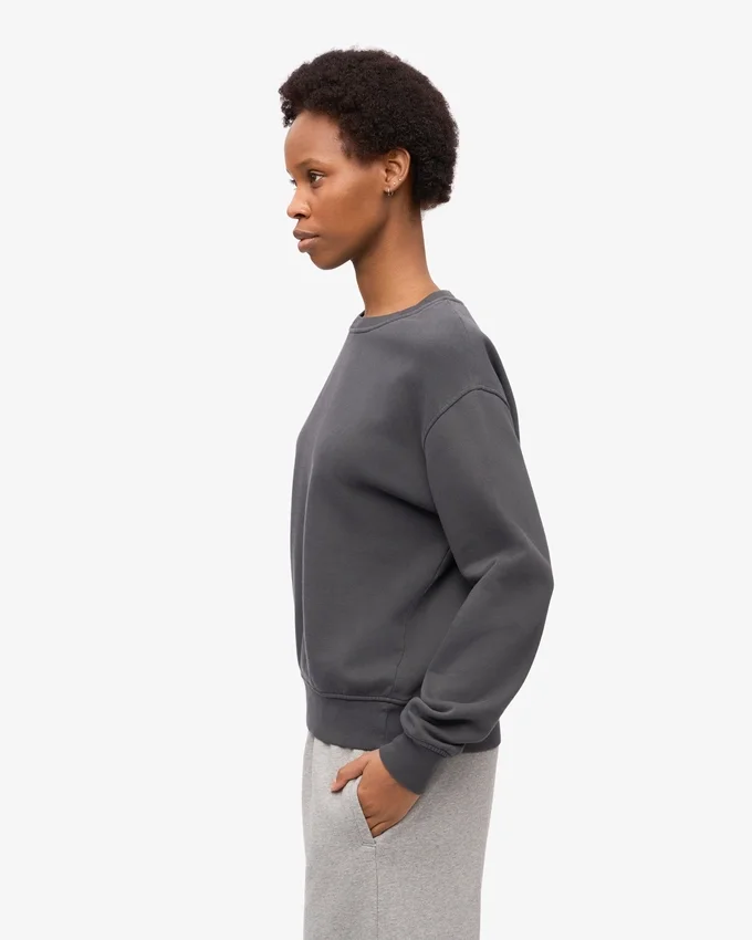 Damen Classic Organic Crew – Lavagrau