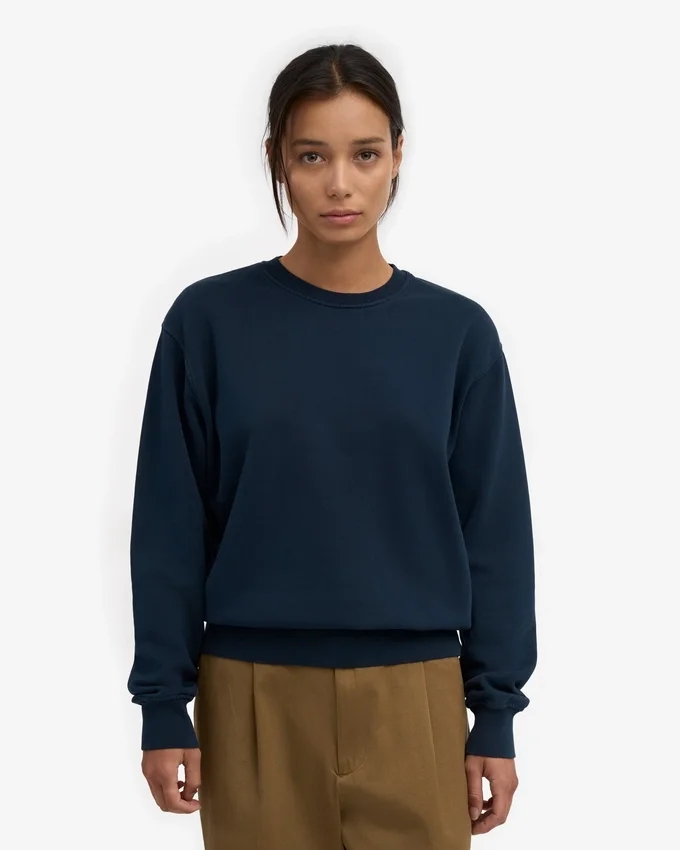 Damen Classic Organic Crew – Marineblau