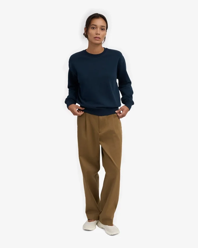 Damen Classic Organic Crew – Marineblau