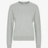Damen Classic Organic Crew – Meliertgrau