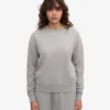 Damen Classic Organic Crew – Meliertgrau