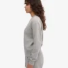 Damen Classic Organic Crew – Meliertgrau