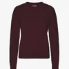 Damen-Classic Organic Crew – Oxblood-Rot