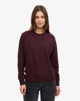 Damen-Classic Organic Crew – Oxblood-Rot