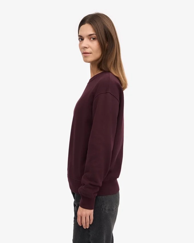 Damen-Classic Organic Crew – Oxblood-Rot