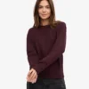 Damen-Classic Organic Crew – Oxblood-Rot