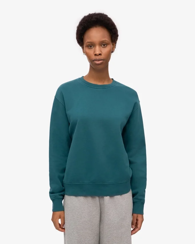 Damen Classic Organic Crew – Ozeangrün