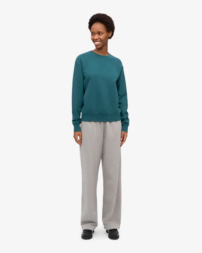Damen Classic Organic Crew – Ozeangrün
