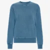 Damen-Classic Organic-Crew-Shirt – Faded Indigo