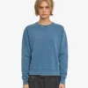 Damen-Classic Organic-Crew-Shirt – Faded Indigo