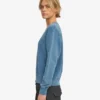 Damen-Classic Organic-Crew-Shirt – Faded Indigo