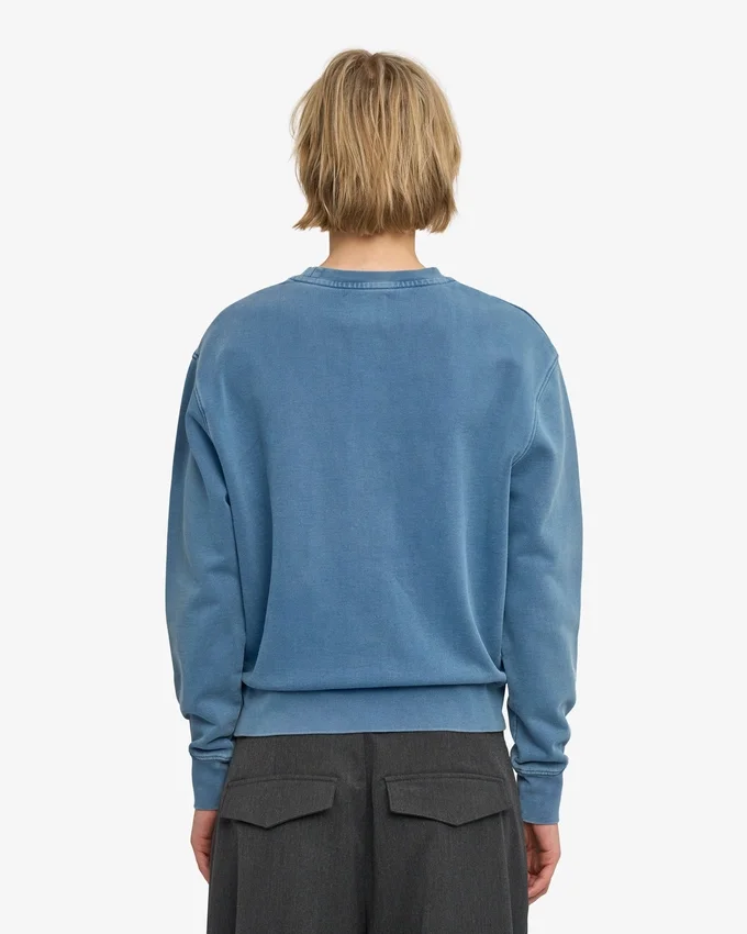 Damen-Classic Organic-Crew-Shirt – Faded Indigo