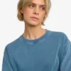 Damen-Classic Organic-Crew-Shirt – Faded Indigo